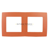 Рамка двухместная универсальная оранжевый Эра12 12-5002-22 ЭРА
