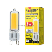 Лампа светодиодная стекло CL 3Вт G9 4000К 300Лм 14х49мм Navigator