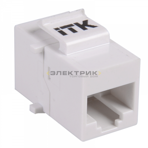 ITK Проходной адаптер кат.5E UTP, RJ45-RJ45, тип Keystone Jack IEK