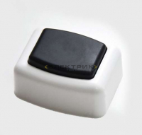 Выключатель кнопочный прямоугольный 0.4А 250В белый HEGEL