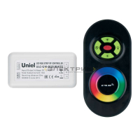 Контроллер для светодиодной ленты RGB 216Вт 18А 12-24В IP20 с пультом черный Uniel