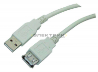 Кабель USB (USB A-USB A) 1.8м серый REXANT