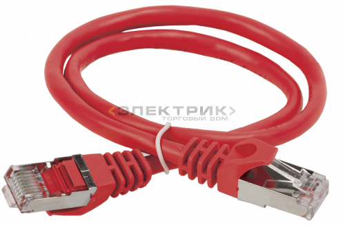 ITK Коммутационный шнур (патч-корд), кат.5Е FTP, 3м, красный IEK