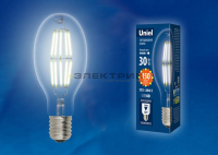 Лампа светодиодная филаментная FL CL ED90 30Вт E40/Е27 6500К 4500Лм 90х220мм Uniel