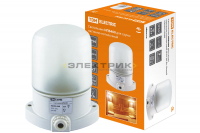 Светильник НПБ400 для сауны настенно-потолочный белый 60Вт Е27 80х137мм IP54 TDM