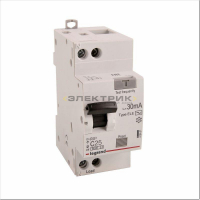 Выключатель автоматический дифференциального тока АВДТ 2Р (1P+N) 25А 30мА тип AC 6кА хар-ка C RX3 Le