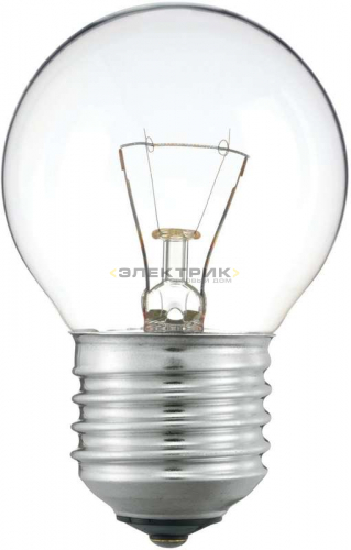 Лампа накаливания ЛОН CL G45 60Вт Е27 640Лм 45х73мм PHILIPS