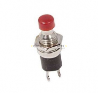 Выключатель-кнопка металл 220В 2А (2с) d7.2 красная Micro REXANT