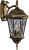 Светильник садово-парковый шестигранный на стену вниз черное золото "Рим" PL151 60Вт Е27 240х270х500