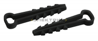 Дюбель-хомут для плоского кабеля 5-8мм черный (уп.100шт) ЭРА