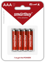 Батарейка алкалиновая LR03/4B (блистер 4шт, цена за 1шт) Smartbuy