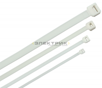 Хомут-стяжка для кабеля 4.8х250мм нейлоновый белый (уп.100шт) ITK