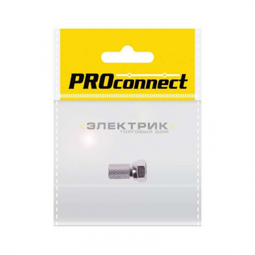 Разъем антенный на кабель штекер F для кабеля SAT с резиновым уплотнителем PROCONNECT