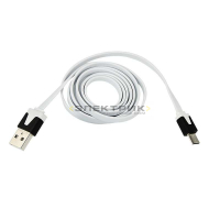 USB кабель универсальный microUSB шнур плоский 1м белый REXANT