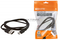 Дата-кабель ДК 2 USB-USB Type-C 1м черный TDM