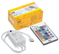 Контроллер для светодиодной ленты RGB 72Вт 2А 12В с ИК-пультом 3 канала IP20 IEK