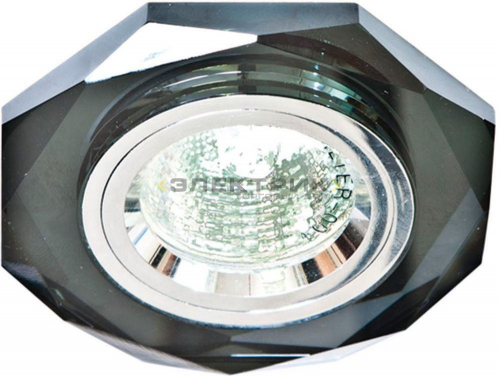 Светильник встраиваемый серый хром DL8020-2 под лампу G5.3 90х25мм IP20 FERON