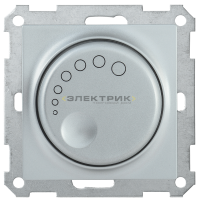 Механизм светорегулятора поворотного с индикацией 600Вт серебро СС10-1-1-Б BOLERO IEK