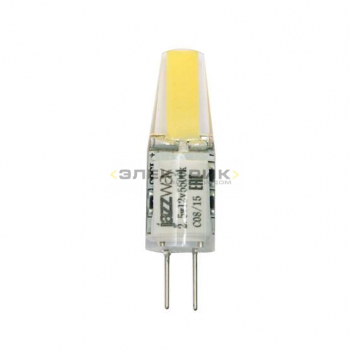 Лампа светодиодная силикон PLED-G4 CL 2.5Вт G4 3000К 200Лм 12В 10х39мм JazzWay