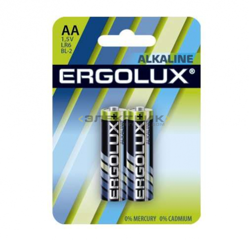Элемент питания LR6 1.5В Alkaline (блистер 2шт) Ergolux