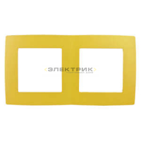 Рамка двухместная универсальная желтый Эра12 12-5002-21 ЭРА