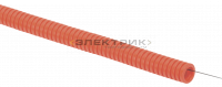 Труба гофрированная ПНД d50мм с зондом оранжевая (уп.15м) IEK