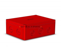 Коробка ПК низкая крышка красная DIN 240х190х93мм IP65 HEGEL