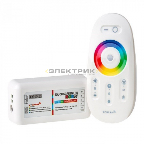 Контроллер для светодиодной ленты RGB 288Вт 24А 12В IP20 с пультом GDC-RGBW-288-R-IP20-12 GENERAL