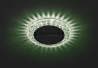 Светильник декоративный зеленый DK LD24 GR/WH c белой светодиодной подсветкой 15Вт GX53 IP20 ЭРА