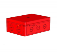 Коробка ПС низкая крышка МП красная 190х140х73мм IP65 HEGEL