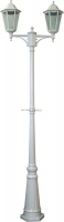 Светильник садово-парковый шестигранный столб белый "Классика" PL6214 2х100Вт Е27 590х195х2200мм IP4