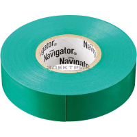 Изолента ПВХ 19мм 20м зеленая NIT-A19-20/G Navigator
