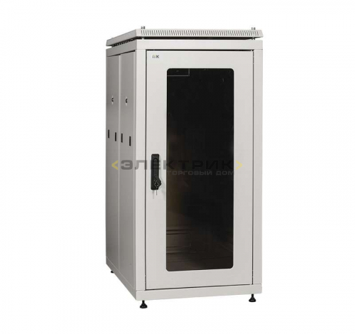 Шкаф сетевой LINEA N 19 дюймов 38U 600х1000мм стеклянная передняя дверь серый ITK