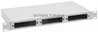 ITK 1U Оптический распределительный кросс до 24 портов (без планок, под 8п-3шт) IEK