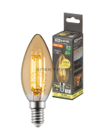 Лампа светодиодная «Винтаж» золотистая FL CL С37 7Вт Е14 2700К 760Лм (кратно 10шт) TDM