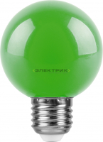 Лампа светодиодная зеленая LB-371 FR G60 3Вт Е27 60х84мм FERON