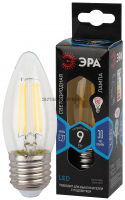 Лампа светодиодная филаментная F-LED FL CL С35 9Вт Е27 4000К 1170Лм 35х100мм ЭРА