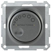 Механизм светорегулятора поворотного с индикацией 600Вт антрацит СС10-1-1-Б BOLERO IEK
