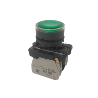 Кнопка КМЕ4111мЛ 220В 1но+1нз цилиндр-индикатор зеленая IP40 КЭАЗ