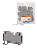 Зажим клеммный безвинтовой ЗКБ быстрого зажима 6мм2 40А серый (Ph-C PT 6) (кратно 10шт) TDM