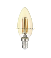 Лампа светодиодная филаментная золото PLED OMNI FL CL С35 8Вт Е14 4000К 720Лм 35х110мм JazzWay