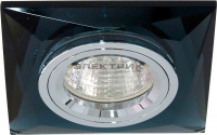 Светильник встраиваемый серый хром DL8150-2 под лампу G5.3 90х90х23мм IP20 FERON