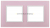 Рамка двухместная универсальная стеклянная розовый/белый 14-5102-30 Elegance ЭРА