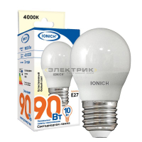 Лампа светодиодная FR G45 10Вт Е27 4000К 900Лм 37x125мм IONICH