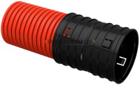 Труба гофрированная двустенная ПНД d160мм жесткая красная (уп.6м) IEK
