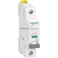 Выключатель автоматический iC60L 1Р 6А 15кА хар-ка В Acti9 Schneider Electric