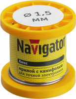 Припой с канифолью ПОС-61 катушка d1,5мм; 50г Navigator