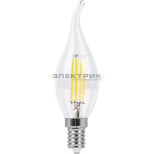 Лампа светодиодная филаментная LB-714 FL CL CW35 11Вт Е14 4000К 970Лм 35х121мм FERON