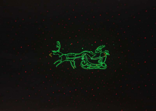 Проектор Laser Дед Мороз мультирежим 2 цвета 220В IP44 ЭРА