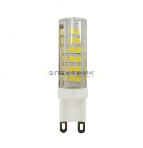 Лампа светодиодная керамика PLED-G9 CL 9Вт G9 2700К 590Лм 16х60мм JazzWay